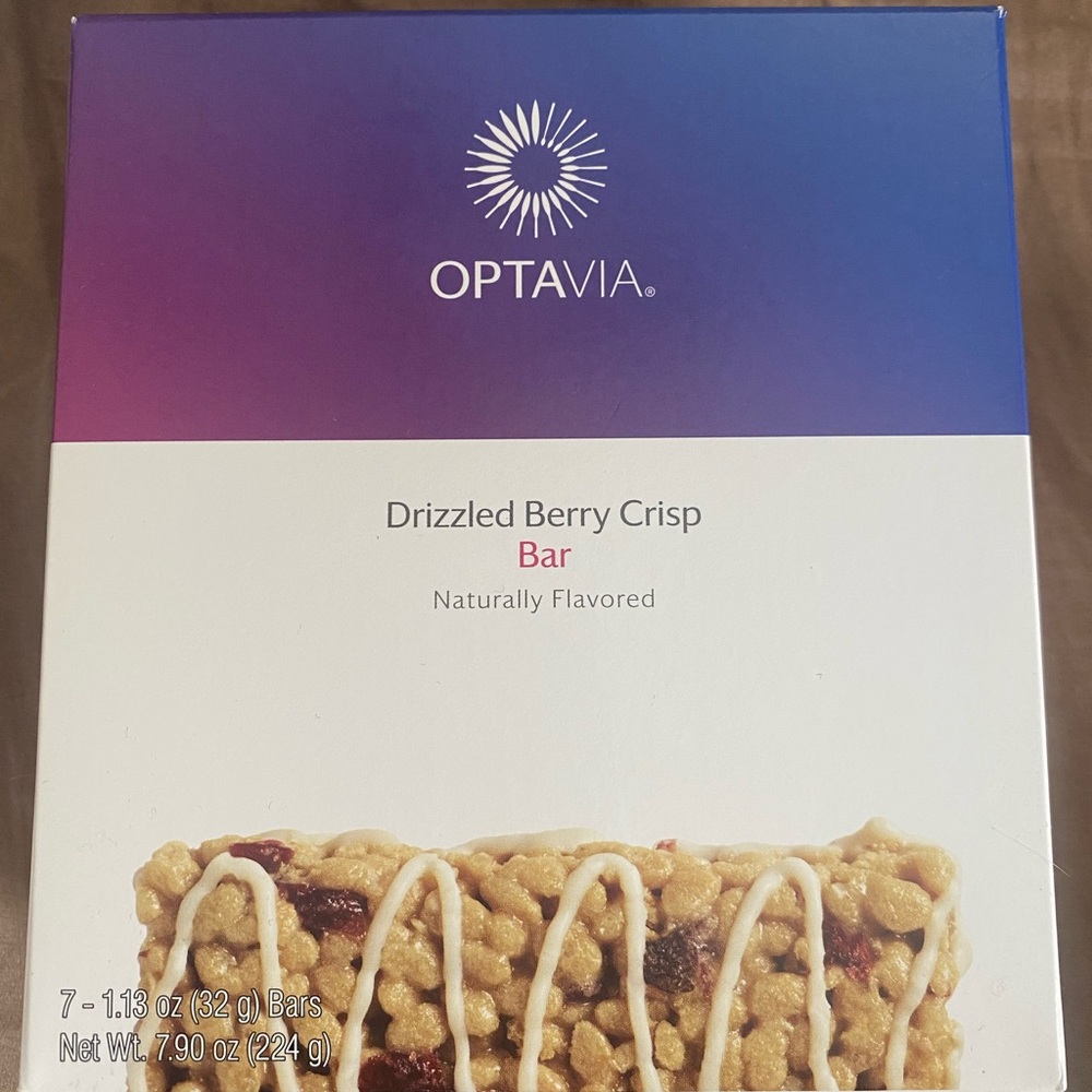 OPTAVIA drizzled Berry crisp bars- UNOPENED